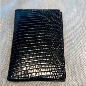 Saks Fifth Avenue Black Textured Card Holder